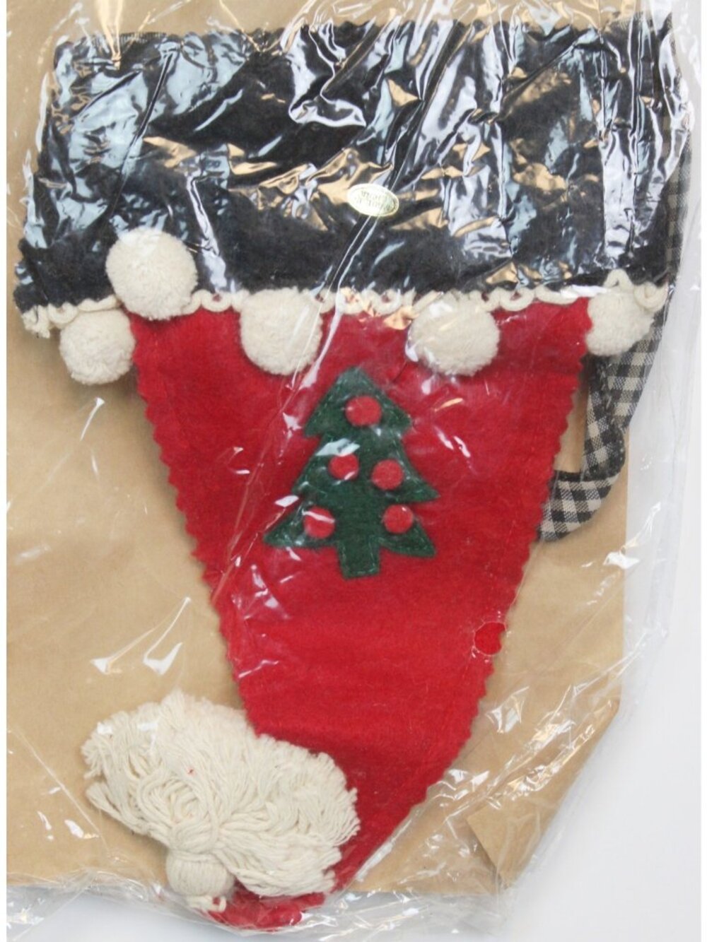 SLAH Southern Living Festive Felt #70015 Cone Christmas Tassel Pocket Hanging